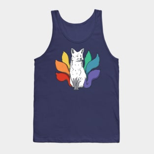 Pride Rainbow LGBTQ Fox Kitsune Tank Top